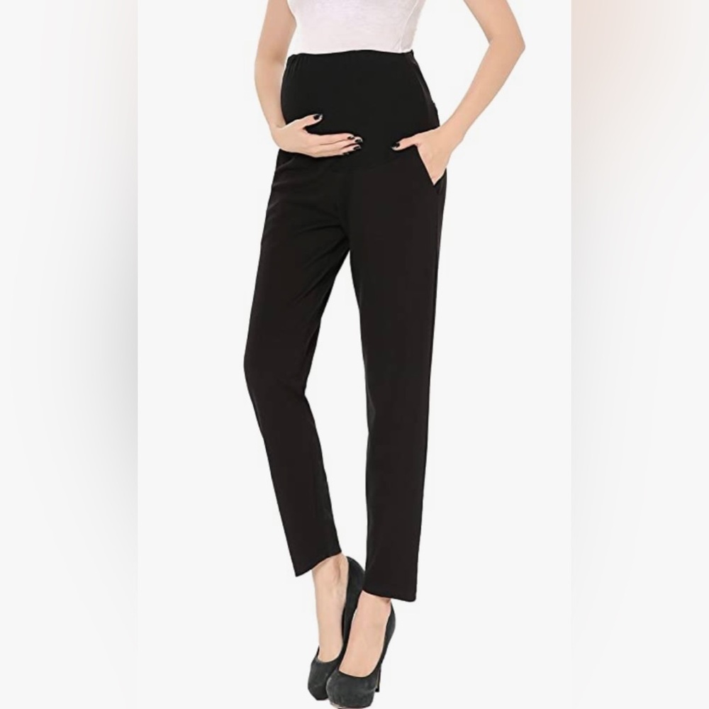 Maternity Capris, High Rise Stretch Over-Bump - NWT; size S